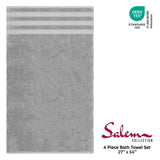 Salem 4 Piece 100% Cotton Luxury Turkish Bath Towel Sets - Wholesale bath towels