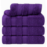 Salem 4 Piece 100% Cotton Luxury Turkish Hand Towel Sets