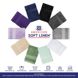 American Soft Linen 100% Cotton, Salem 4 Piece Washcloth Set for Bathroom and Kitchen