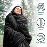 American Soft Linen Bedding Fleece Blanket, Plush Fuzzy Cozy Soft Blanket for Bed, Sofa, Couch