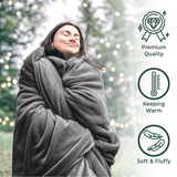 American Soft Linen Bedding Fleece Blanket, Plush Fuzzy Cozy Soft Blanket for Bed, Sofa, Couch