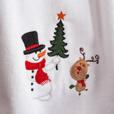 American Soft Linen Christmas Towels Bathroom Set, 2 Packed Embroidered Decorative 100% Cotton Hand Towels, Dish Towels for Decor Xmas