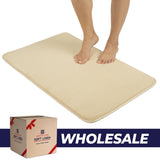 American Soft Linen Fluffy Foamed Bath Rug, 21x32 inches Bath Rugs for Bathroom, 100% Polyester Upper Fluffy Surface and Grip Enhanced Base - 18 Set Case Pack