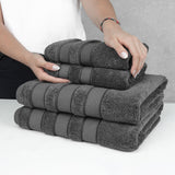Salem 6 Piece 100% Cotton Luxury Bath Towel Set - 10 Set Case Pack