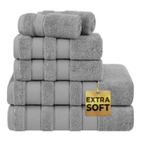 Salem 6 Piece 100% Cotton Luxury Bath Towel Set - 10 Set Case Pack