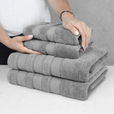Salem 6 Piece 100% Cotton Luxury Bath Towel Set - 10 Set Case Pack