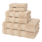 Salem 6 Piece 100% Cotton Luxury Bath Towel Set - 10 Set Case Pack