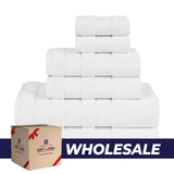 Salem 6 Piece 100% Cotton Luxury Bath Towel Set - 10 Set Case Pack
