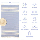 American Soft Linen 100% Cotton Turkish Peshtemal Beach Pool Towels - 44 Set Case Pack