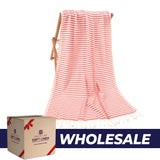 American Soft Linen 100% Cotton Turkish Peshtemal Beach Pool Towels - 44 Set Case Pack