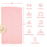 American Soft Linen 100% Cotton Turkish Peshtemal Beach Pool Towels - 44 Set Case Pack