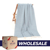 American Soft Linen 100% Cotton Turkish Peshtemal Beach Pool Towels - 44 Set Case Pack