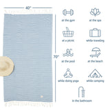 American Soft Linen 100% Cotton Turkish Peshtemal Beach Pool Towels - 44 Set Case Pack