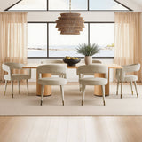 Anna Modern Upholstered Dining Chairs with Arm (Set of 6)