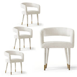 Anna Modern Upholstered Dining Chairs with Arm (Set of 4)