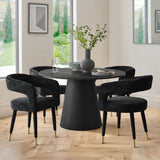 Anna Modern Upholstered Dining Chairs with Arm (Set of 4)