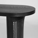 Aodai 60" Modern Oak Wood & Rattan Console Table