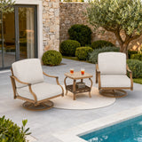 Arcadia 2 Piece Swivel Lounge Chair and End Table