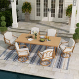 Arcadia 6 Person Patio Aluminum Rectangular Dining Set