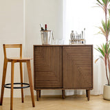 Archie 34" Tall 2 Door Accent Multifunction Bar Cabinet with Adjustable Shelves(Optional Types)