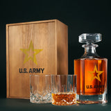 Army Whiskey Decanter Gift Set | 730mL Decanter 2 Whiskey Glass