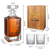 Army Whiskey Decanter Gift Set | 730mL Decanter 2 Whiskey Glass