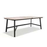 Asheville Patio Rectangular Dining Table and 6 Dining Chair