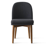 Athena Linen Upholstered Solid Wood Dining Chairs (Set of 2)