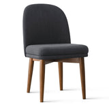 Athena Linen Upholstered Solid Wood Dining Chairs (Set of 6)