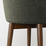 Athena Linen Upholstered Solid Wood Dining Chairs (Set of 2)
