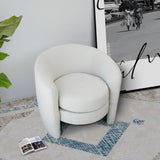 Avalon White Boucle Lounge Chair