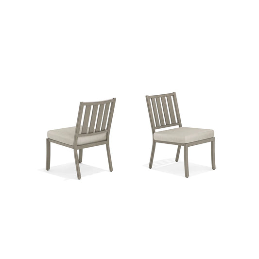 PEAKHOME Azur Outdoor Dining Armless Chairs With Sunbrella Cushions