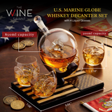 Marine Decanter Set With 4 Whiskey Glasses 1000ml