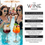 Floating Wine Glasses for Pool - Set of 2-18 OZ (Smoke)