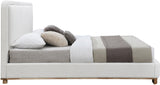 Nolita Linen Textured Bed - Luxurious Soft Fabric with Solid Wood Base for Elegant Bedroom Upgrade
