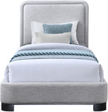 Nolita Bed - Luxurious Linen Textured Fabric Design with Solid Wood Base for a Stylish Bedroom Upgrade
