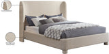 Penny Full Bed - Luxurious Upholstered Bed with Curved Headboard for Elegant Bedroom Decor Upgrade