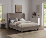 Penny Full Bed - Luxurious Upholstered Bed with Curved Headboard for Elegant Bedroom Decor Upgrade