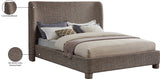 Penny King Bed - Elegant Upholstered Design with Curved Headboard for Luxurious Bedroom Makeover