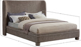 Penny King Bed - Elegant Upholstered Design with Curved Headboard for Luxurious Bedroom Makeover
