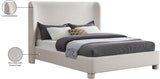 Penny Full Bed - Luxurious Upholstered Bed with Curved Headboard for Elegant Bedroom Decor Upgrade