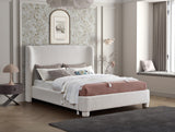 Penny Full Bed - Luxurious Upholstered Bed with Curved Headboard for Elegant Bedroom Decor Upgrade