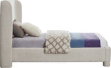 Penny Twin Bed - Elegant Upholstered Bed with Curved Headboard for Stylish Bedroom Decor Upgrade