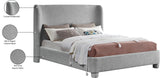 Penny King Bed - Elegant Upholstered Design with Curved Headboard for Luxurious Bedroom Makeover