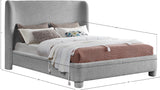 Penny King Bed - Elegant Upholstered Design with Curved Headboard for Luxurious Bedroom Makeover