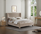 Penny King Bed - Elegant Upholstered Design with Curved Headboard for Luxurious Bedroom Makeover