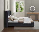 Penny King Bed - Elegant Upholstered Design with Curved Headboard for Luxurious Bedroom Makeover