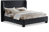 Penny Polyester Fabric Queen Bed - Elegant Curved Headboard for a Luxurious Bedroom Upgrade