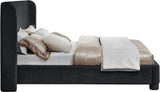 Penny Polyester Fabric Queen Bed - Elegant Curved Headboard for a Luxurious Bedroom Upgrade