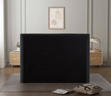 Penny Polyester Fabric Queen Bed - Elegant Curved Headboard for a Luxurious Bedroom Upgrade